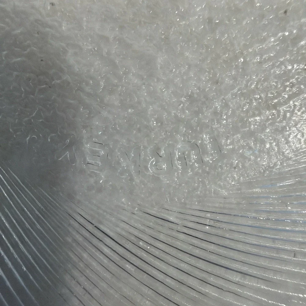 Pasabahce Platter Clear Glass Swirl Round Made in Turkey